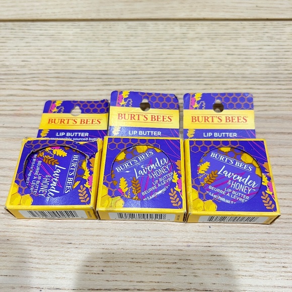 Burt's Bees Lip Butter Lavender & Honey 0.4oz each ( Lot of 3 ) New sealed - Picture 1 of 4